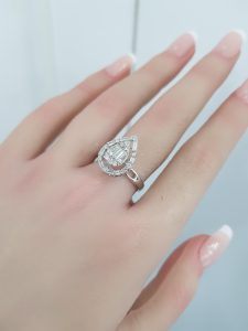 White Gold Diamond Ring - R7693