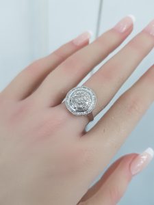 White Gold Diamond Ring - R7689