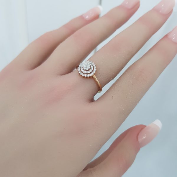 Yellow Gold Diamond Ring - R7697