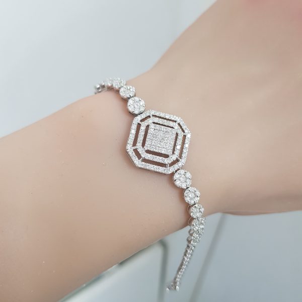 White Gold Diamond Bracelet - B5891
