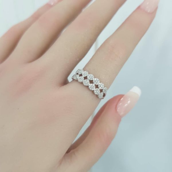 White Gold Diamond Ring - R7694